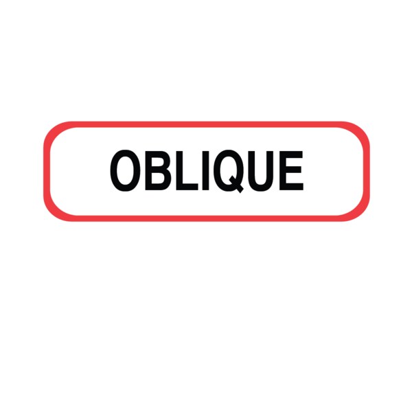 Position Labels - Oblique 1/2" x 1-1/2" White w/Red & Black